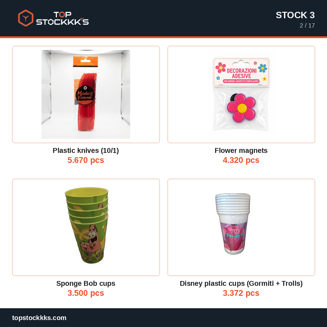 Party Program + Pallet Stock Lot — 231.569 pcs — 50.000 EUR