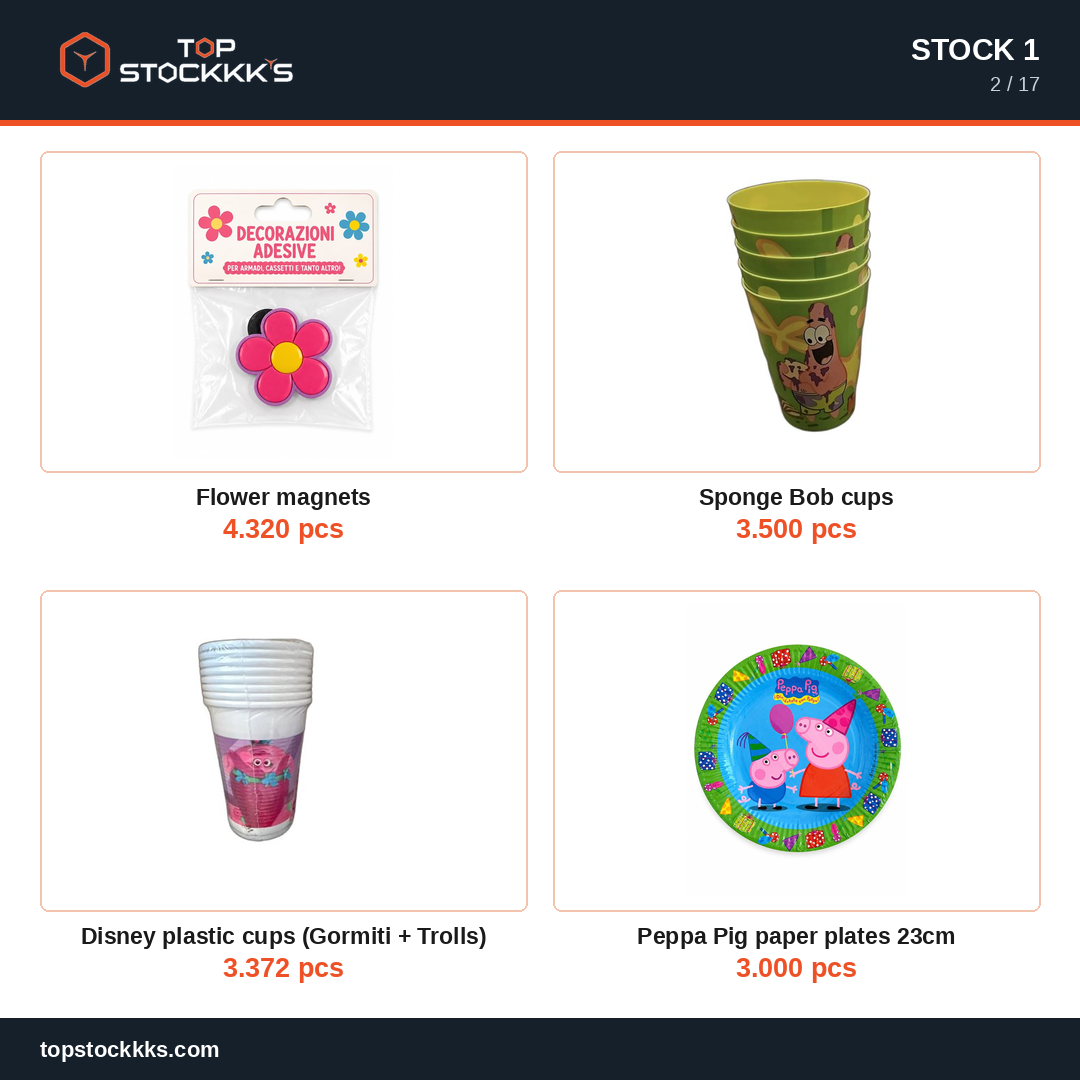 Party Program Stock Lot — 81.569 pcs — 35.000 EUR