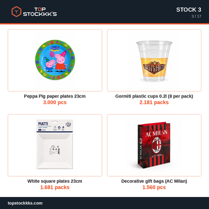 Party Program + Pallet Stock Lot — 231.569 pcs — 50.000 EUR