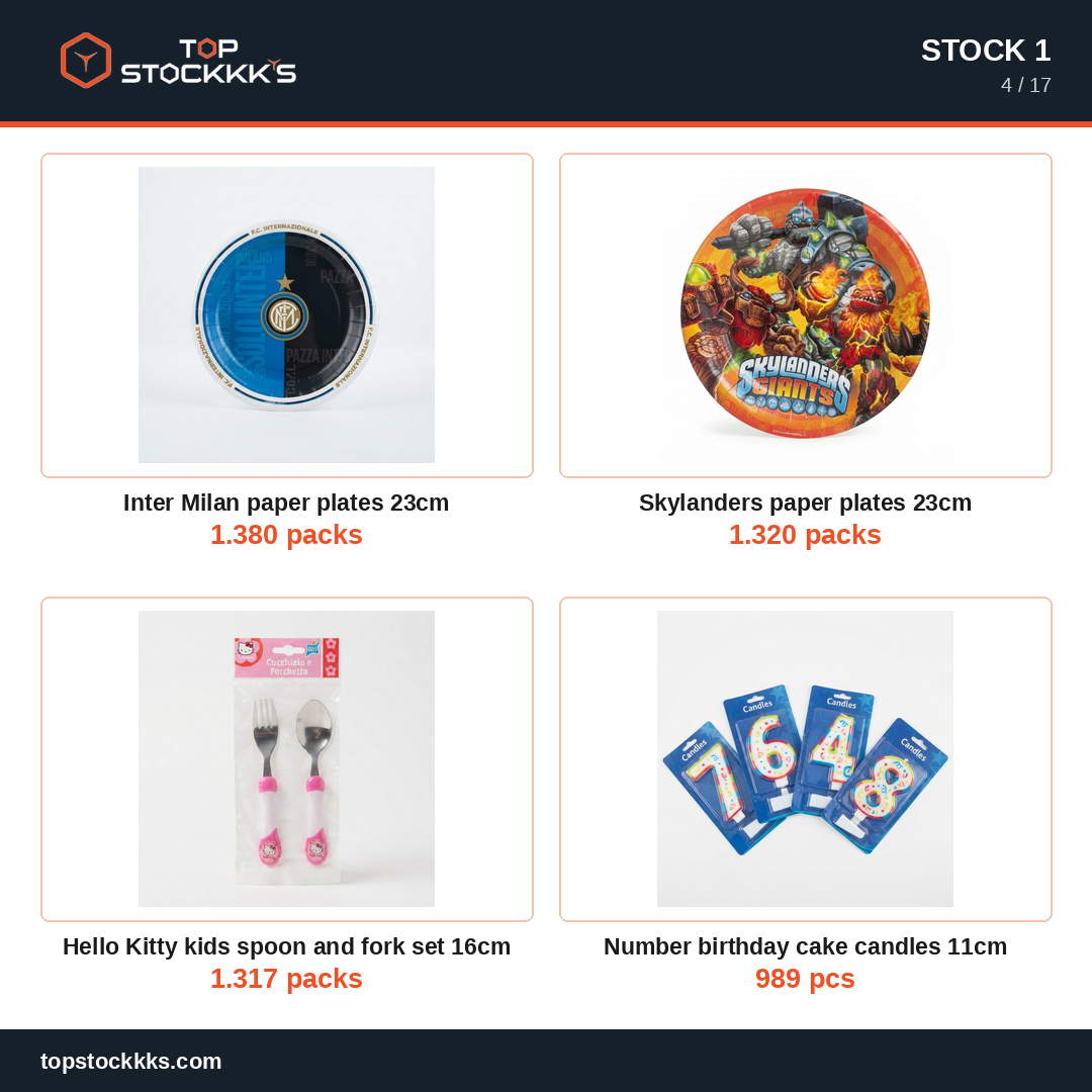 Party Program Stock Lot — 81.569 pcs — 35.000 EUR
