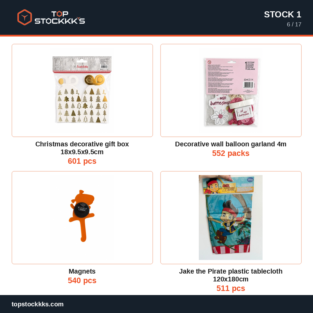 Party Program Stock Lot — 81.569 pcs — 35.000 EUR