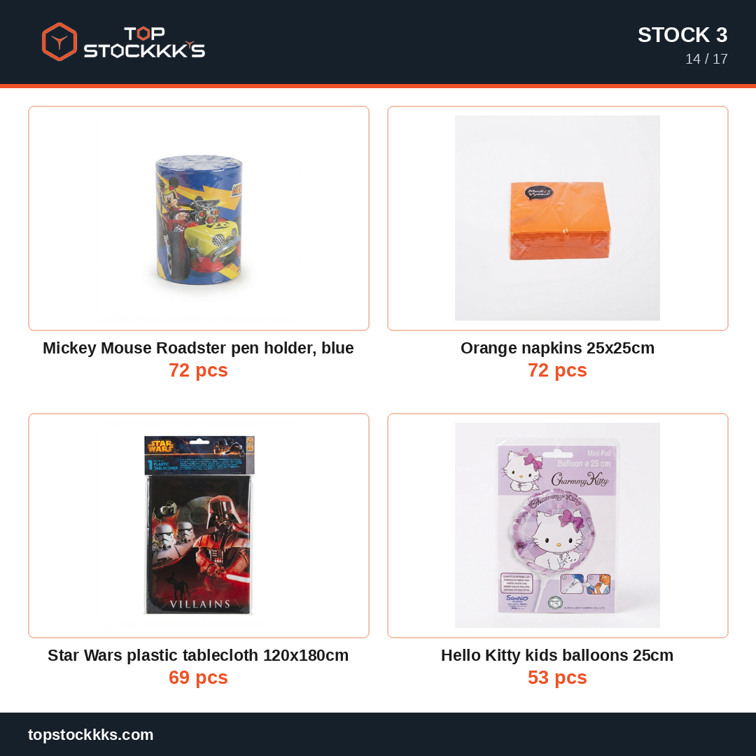 Party Program + Pallet Stock Lot — 231.569 pcs — 50.000 EUR
