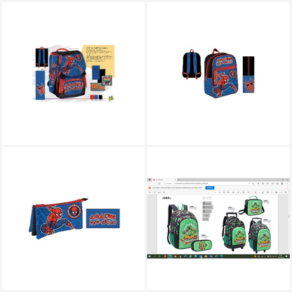 Spiderman & Minecraft backpacks