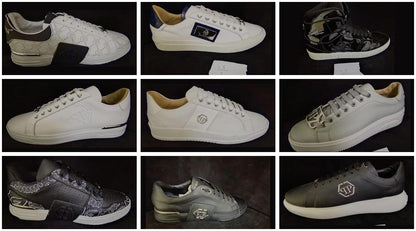 Philipp Plein and Billionaire designer sneaker lot 1, nine pairs collage
