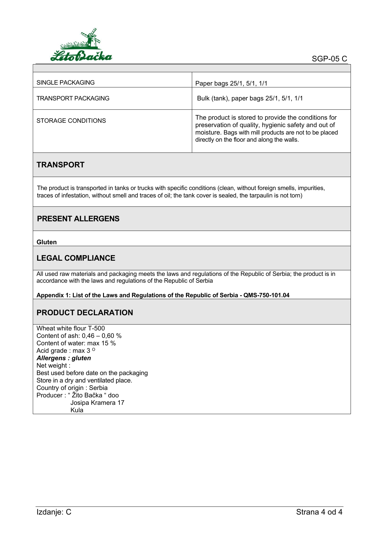 T-500 specification page 3