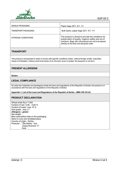 T-500 specification page 3