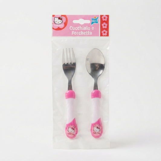 Hello Kitty Kinderlöffel und -gabel 16 cm - 1317 Pakete