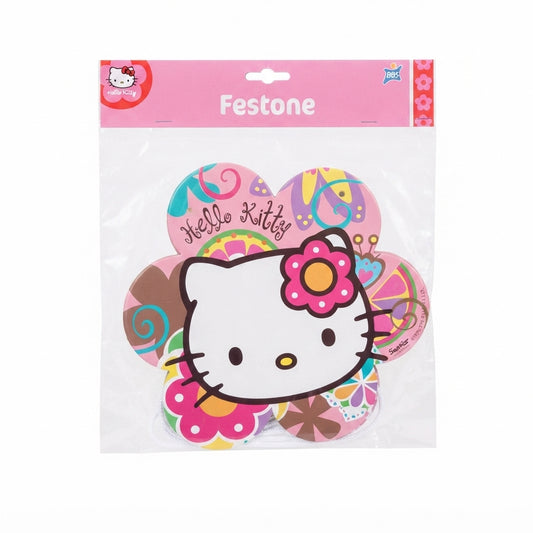 Hello Kitty Kinder-Wanddeko aus Papier 400x22 cm - 94 Stück