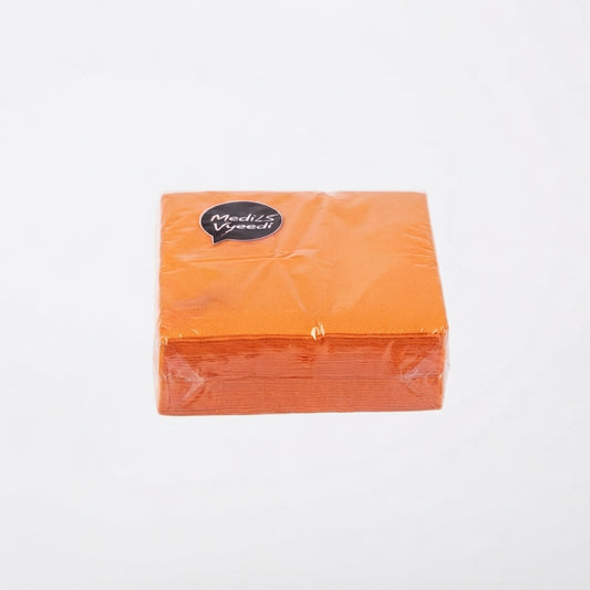 Orange napkins 25x25 - 72 pcs