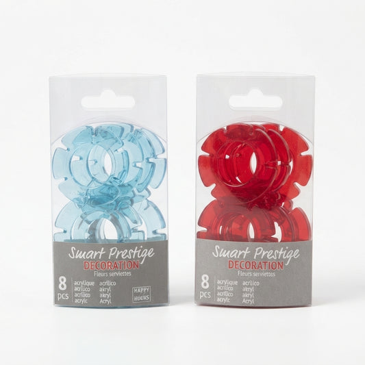 Napkin rings blue and red - 130 pcs
