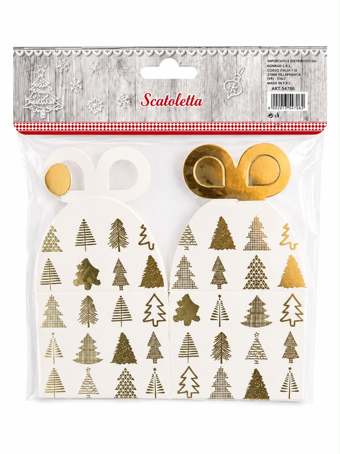 Christmas decorative gift box 18x9.5x9.5cm - 601 pcs